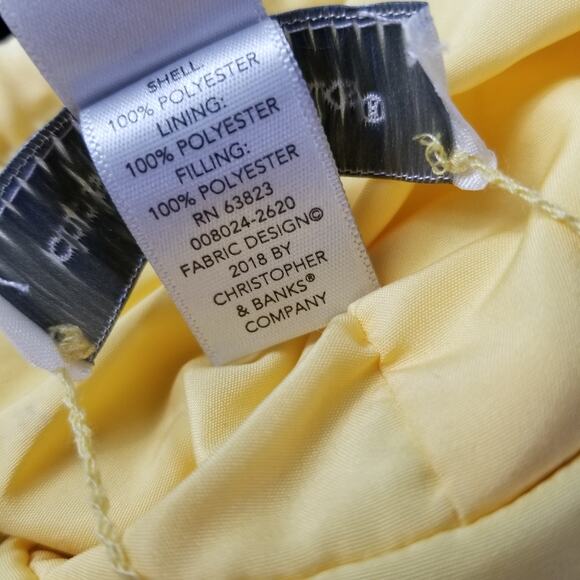 Christopher & Banks Blue Yellow Reversible Light Puffer Vest New! XL - Picture 8 of 9